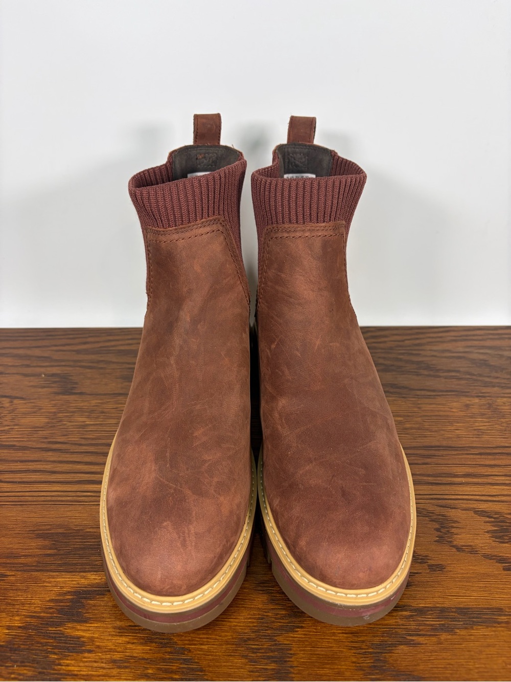 Timberland Cervinia Valley Chelsea Boot Chunky Brown Leather Waterproof Women 11 - Picture 6 of 11